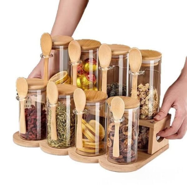 The Kindra Glass Seasoning Jar Set