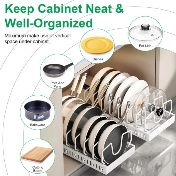 The Kindra Pull-Out Pots & Pans Organizer
