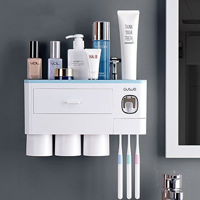The Kindra Wall-Mounted Toothbrush & Toiletry Organizer