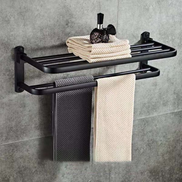 The Kindra Folding Aluminum Towel Rack