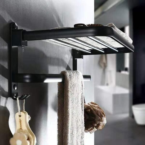 The Kindra Folding Aluminum Towel Rack
