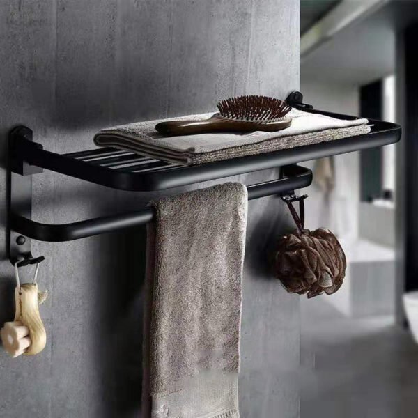 The Kindra Folding Aluminum Towel Rack