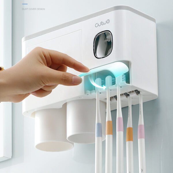 The Kindra Wall-Mounted Toothbrush & Toiletry Organizer