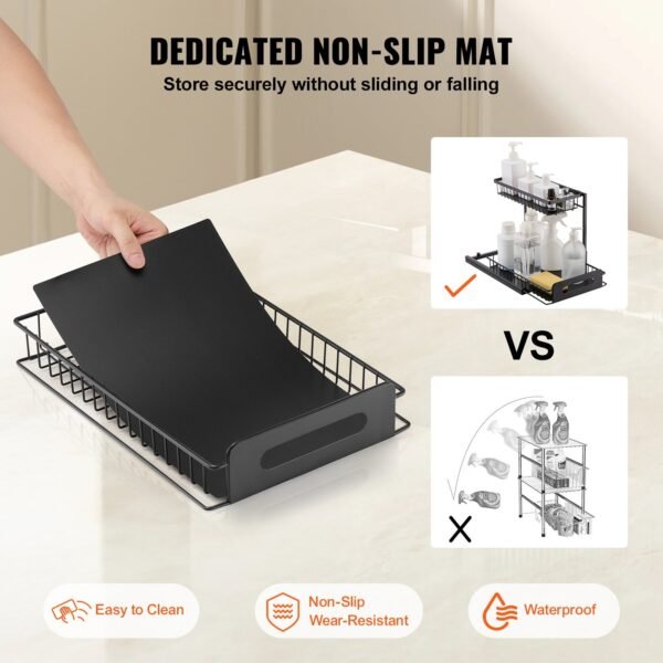 The Kindra Two-Tier Pull-Out Cabinet Organizer