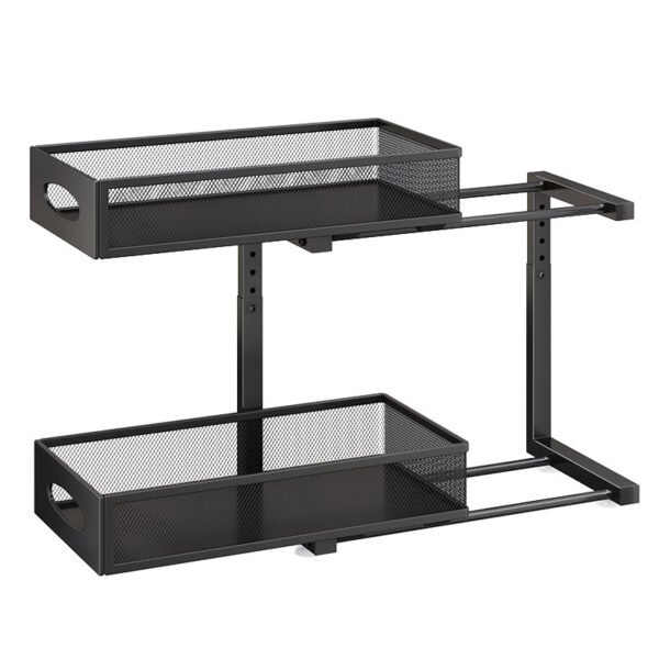 The Kindra Slide-Out Two-Tier Cabinet Storage Rack