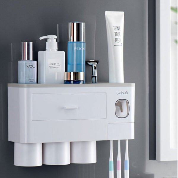 The Kindra Wall-Mounted Toothbrush & Toiletry Organizer