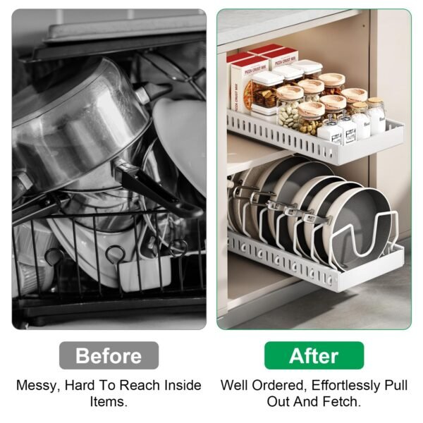 The Kindra Pull-Out Pots & Pans Organizer