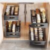 The Kindra Slide-Out Two-Tier Cabinet Storage Rack