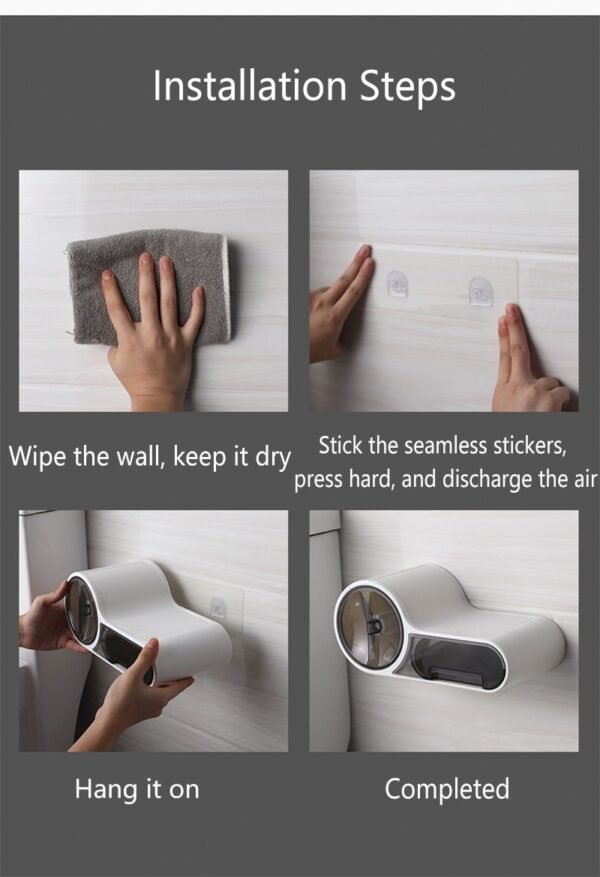 The Kindra No-Drill Toilet Roll Holder