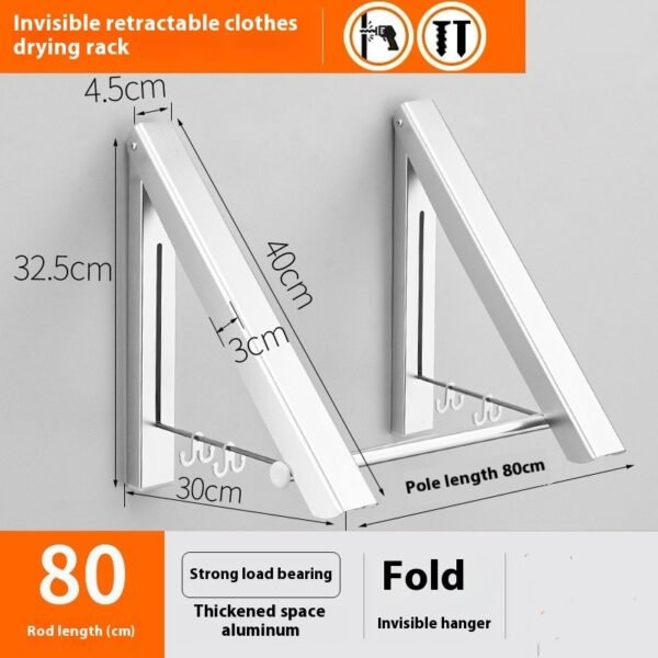 9928ce51-6a06-4268-9892-3f1f97354870_trans.jpeg The Kindra Folding Wall-Mounted Clothes Rack