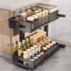 The Kindra Slide-Out Two-Tier Cabinet Storage Rack